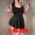 Woman modeling a black plus size sexy lace sleep dress, featuring a bust-friendly design for up to 200lb. this seductive slip...