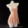 Soft pink lace chemise with underwire push-up cups and flowing skirt on mannequin.