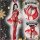 Sexy holiday costume featuring a festive red bodysuit with reindeer trim, perfect for new year celebrations.