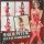 Sexy holiday costume featuring festive red velvet and mesh bodysuit with reindeer faux-fur trim, perfect for 2022 new year ce...