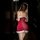 Sexy christmas party dress 2024 - red velvet mini with deep slit and sheer mesh details