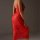 Elegant red lace slip dress featuring floral embroidery, adjustable straps, and a revealing design. perfect for evening wear.
