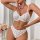 White floral lace lingerie set featuring wire-bralette top and high-waisted bottoms, perfect for summer elegance.