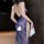 Elegant lace nightgown with high slit, perfect for intimate wear. modest design features luxurious fabric and delicate patter...