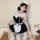 Sexy maid costume featuring black and white design, lace details, and cotton lining for comfort. perfect for plus-size wearer...