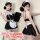 Sexy maid costume with underwire push-up cups & cotton lining - 2025 lingerie sleepwear set