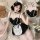 Sexy maid costume featuring underwire push-up cups and cotton lining, perfect for plus-size women seeking stylish sleepwear w...
