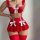 Sexy lace bow cami set featuring red lace with white bows, perfect for women seeking pure and tempting lingerie.