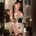 Sexy maid costume for women featuring an open-crotch design, perfect for role play. includes lace details and playful accesso...