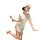 Woman in 2025 sexy nurse costume set – authentic white nurse uniform for cosplay & role play, holding wine glass, posing play...