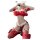 Sexy red deer-themed lingerie set featuring a mesh bodysuit with plush antlers, perfect for festive occasions.