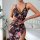 Elegant 2025 womens lounge dress featuring sheer lace floral design, side slit, perfect for plus-size comfort and sophisticat...