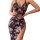 Elegant 2025 womens lounge dress featuring sheer lace floral design, side slit, perfect for nightwear or evening wear. plus s...