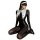 Genuine cloud sensual open-crotch sleepwear set - 2026 cosplay nun costume for women, featuring black bodysuit with white col...