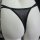 Sexy black lace mesh bikini panties featuring sheer cutouts and crisscross back design, perfect for comfort and style.