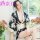 Elegant floral print japanese-style robe set, featuring lace details and tied waist design, perfect for romantic evening wear...