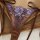 Luxury sheer lace thong with purple floral embroidery and satin ribbons, part of the 2026 pure-temptation lingerie set.