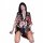A sensual kimono-inspired robe featuring intricate floral patterns, perfect for modern geisha cosplay or boudoir loungewear.