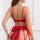 Tinghao 2026 chinese new year red lingerie set featuring a sexy bow lace garter belt design, perfect for festive celebrations...