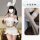 Sexy fashion outfit featuring white lace stockings and bunny ears, perfect for a cute maid look.