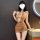 Sheer vintage cheongsam sleepwear with cut-outs, high slit, and chest detail – lingerie-inspired robe for tempting nights.