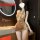 Sheer vintage cheongsam sleepwear with cut-outs, high slit, and chest detail. lingerie-inspired robe for bold allure.