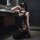 Woman kneeling in black lace bodysuit with open-crotch stockings, seductive lingerie set for small bust, elegant bathroom set...