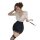 Woman modeling plus size sexy lace see-through deep v secretary skirt set, midnight temptation uniform outfit with black stoc...
