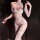 Woman wearing chaomu floral lace nursing bra with sheer underwire push-up design and matching lingerie set.