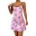 A sleeveless floral sleep dress featuring delicate butterfly patterns on a soft pink background, perfect for lounging or slee...