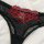 Luxury lace sheer bra set with red floral embroidery and transparent mesh, designed for plus size women.