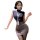 Woman wearing mannyan sexy lingerie set – pure & tempting secretary outfit with pencil skirt & matching sleep dress, sleek an...