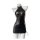 Elegant black lace bodycon dress with halter neck and side lacing, perfect for couples role play and intimate moments.