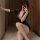 Woman in black lace ol bodycon dress with matching lingerie, posing indoors. plus size sexy secretary outfit for women up to ...