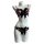 Adorable floral lingerie set with black bows, featuring a bare-chest bra and matching bare-butt panties for pure seduction.