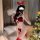Dolllove lingerie set - passionate red 3-piece bikini christmas outfit for new year & halloween, featuring festive reindeer a...