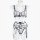 Sheer embroidered garter belt set with steel rings, featuring a sexy 3-piece lingerie outfit in -style split design.