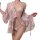 Japanese kimono-style embroidered lace sleepwear set - sheer sexy 3-piece lingerie outfit featuring delicate floral patterns ...