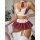 Sexy lace plaid matching set featuring elegant european style design, perfect for womens lingerie. includes bra, skirt, and s...