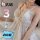 Sheer white bridal lingerie set with pearls, featuring a 3-piece design for plus sizes up to 200 lbs. pure and alluring weddi...