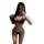 Woman taking selfie in black lace lingerie set, featuring a bra and thong from the pure & playful seductive 3-piece sleepwear...