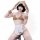 Ruyun plush lingerie set - cute bunny girl costume, sexy 3-piece pure & tempting outfit featuring plush bunny ears, soft fabr...