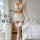 Sexy lace lingerie set featuring sheer backless push-up design, perfect for role play outfits. includes a long-sleeve top, mi...