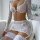 Sexy lace lingerie set featuring sheer backless push-up design, perfect for role play outfits. includes three-piece ensemble ...