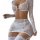 Sexy lace lingerie set featuring sheer backless push-up design, elegant floral patterns, perfect for role play and costume en...