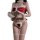 Sexy xianyi new year lingerie set - velvet bunny costume outfit for women, featuring a red velvet thong bra with fluffy white...