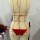 Red lace bra set with bikini bottoms, featuring european style design and padded cups, perfect for womens lingerie and swimwe...