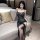 Suoqing seductive lace corset dress - split cheongsam style erotic lingerie set with peacock motif, elegant design featuring ...