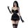Sexy lace sheer babydoll dress with deep v neck, mesh design, elegant and seductive sleepwear, no-remove erotic lingerie.