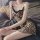 Sexy leopard print lace sleep set featuring a satin slip dress with matching short skirt, perfect for bedroom romance.
